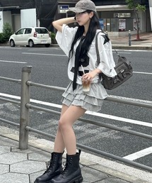 Never mind the XU / Chikashitsu+ | 【nmtc+】frill mini skirt / 【エヌエムティーシープラス】フリルミニスカート(スカート)