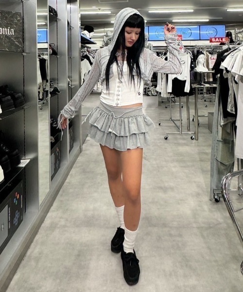 セール】【nmtc+】frill mini skirt / 【エヌエムティーシー