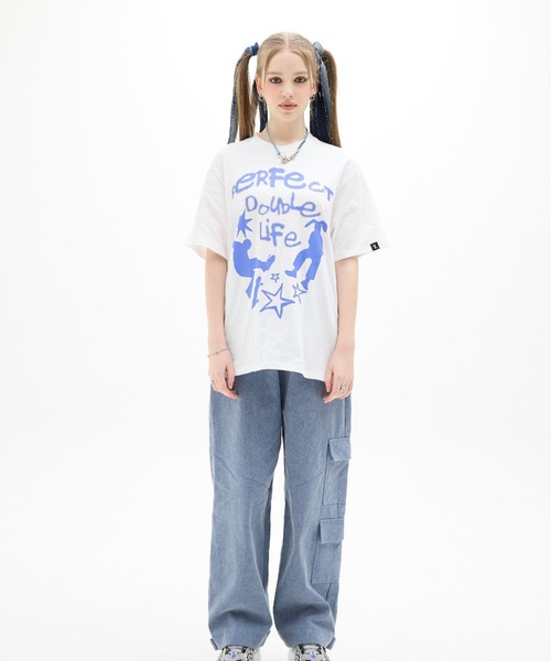 LUVISTRUE(ラヴイズトゥルー)の「DN BOARD TEE(Tシャツ/カットソー・レディース・ブラック/ホワイト・FREE)」の4枚目の写真