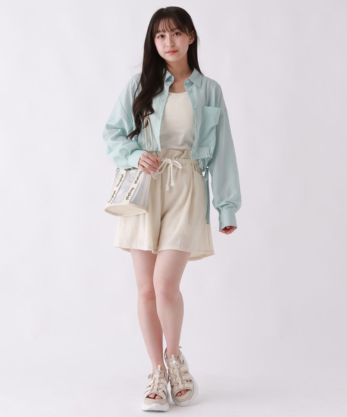 repipi armario（レピピ アルマリオ）の「スソドロストショートシャツ（シャツ/ブラウス・キッズ・ブルー/ピンク/ホワイト・MEDIUM/SMALL/LARGE）」の7枚目の写真