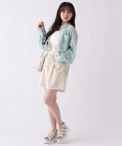 repipi armario（レピピ アルマリオ）の「スソドロストショートシャツ（シャツ/ブラウス・キッズ・ブルー/ピンク/ホワイト・MEDIUM/SMALL/LARGE）」の8枚目の写真