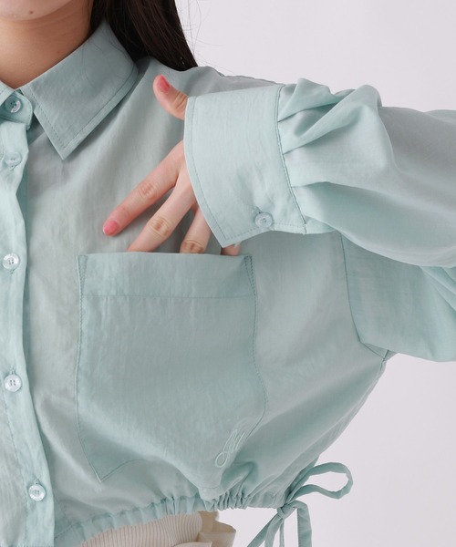 repipi armario（レピピ アルマリオ）の「スソドロストショートシャツ（シャツ/ブラウス・キッズ・ブルー/ピンク/ホワイト・MEDIUM/SMALL/LARGE）」の13枚目の写真