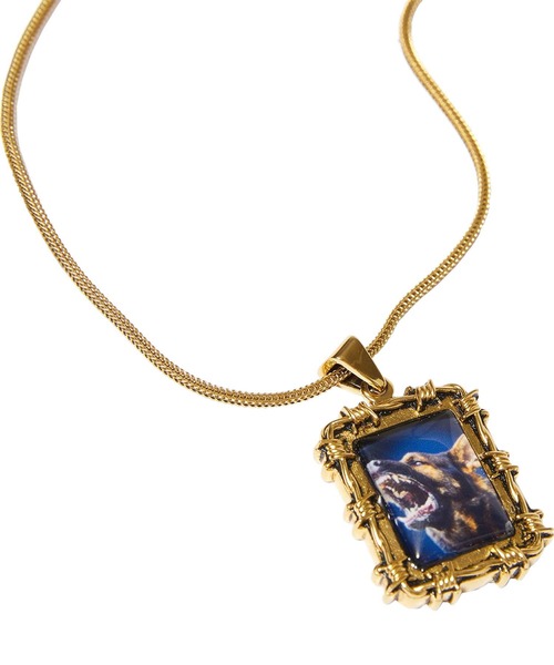 HUF（ハフ）の「BARBED WIRE PENDANT / HUF ハフ ペンダント ネックレス（ネックレス・メンズ・ゴールド・O/S）」の4枚目の写真