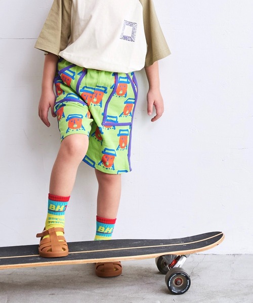 HOGAN RANCH WEAR（ホーガンランチウエア）の「ミニウラケソウガラショートパンツ（80～130cm）（その他パンツ・キッズ・グレー/ライム/マルチ・90/100/110/120/80/95/130）」の15枚目の写真