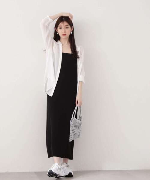 PROPORTION BODY DRESSING（プロポーションボディドレッシング）の「ナローキャミジャンスカ / 1214140401（ワンピース・レディース・ブラック系その他/オフホワイト/ブラック・SMALL/MEDIUM）」の5枚目の写真