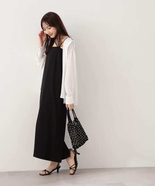 PROPORTION BODY DRESSING（プロポーションボディドレッシング）の「ナローキャミジャンスカ / 1214140401（ワンピース・レディース・ブラック系その他/オフホワイト/ブラック・SMALL/MEDIUM）」の14枚目の写真