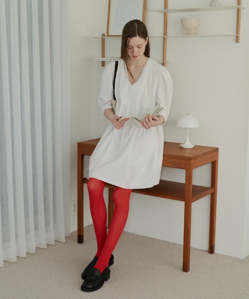 GIUNON（ジウノン）の「nylon tights / ナイロンタイツ（タイツ/ストッキング・レディース・レッド・FREE）」の12枚目の写真