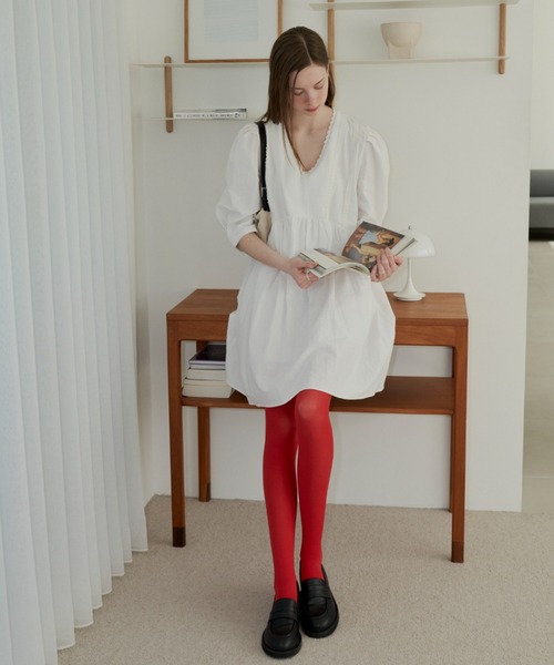 GIUNON（ジウノン）の「nylon tights / ナイロンタイツ（タイツ/ストッキング・レディース・レッド・FREE）」の13枚目の写真