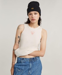 G-STAR RAW (ジースターロゥ) Inqar Tanktop Slim R Mesh Knitted Top (インカー タンクトップスリムRメッシュニットトップ) スリムフィット タンクトップ G-STAR RAW (ジースターロゥ) Inqar Tanktop Slim R Mesh