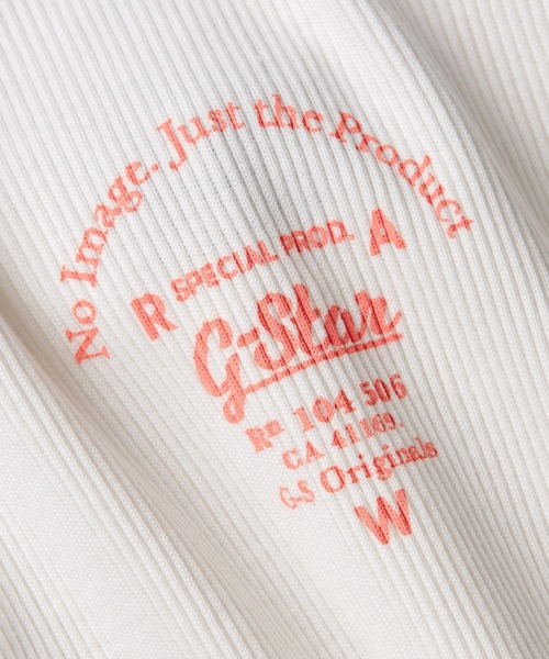 G-STAR（ジースター）の「RACERBACK RIBBED SLIM TANK TOP/リブスリムタンクトップ（タンクトップ・レディース・オフホワイト/グレー系その他・X-SMALL/SMALL/MEDIUM）」の6枚目の写真