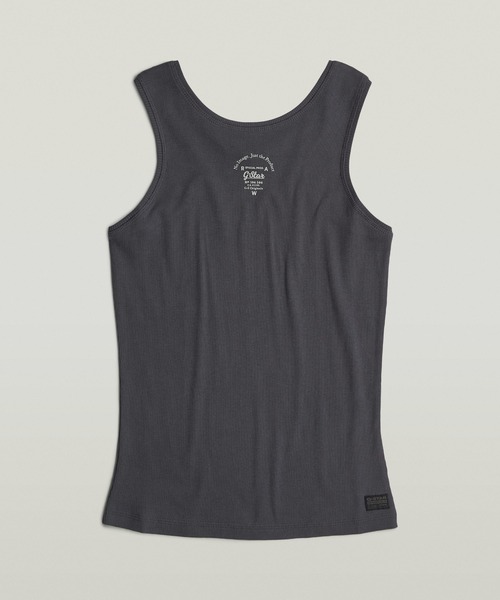 G-STAR（ジースター）の「RACERBACK RIBBED SLIM TANK TOP/リブスリムタンクトップ（タンクトップ・レディース・オフホワイト/グレー系その他・X-SMALL/SMALL/MEDIUM）」の9枚目の写真
