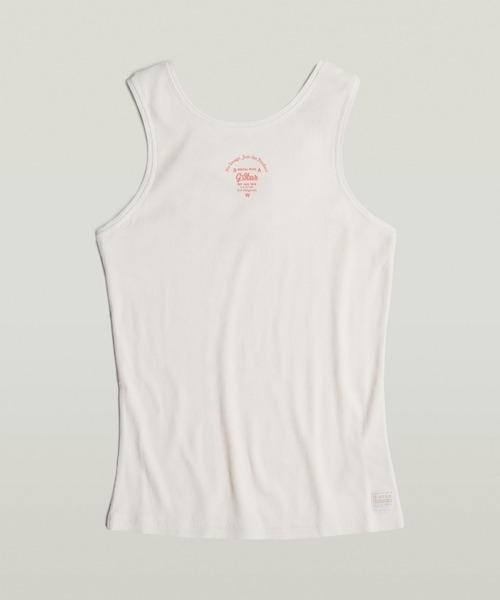 G-STAR（ジースター）の「RACERBACK RIBBED SLIM TANK TOP/リブスリムタンクトップ（タンクトップ・レディース・オフホワイト/グレー系その他・X-SMALL/SMALL/MEDIUM）」の8枚目の写真