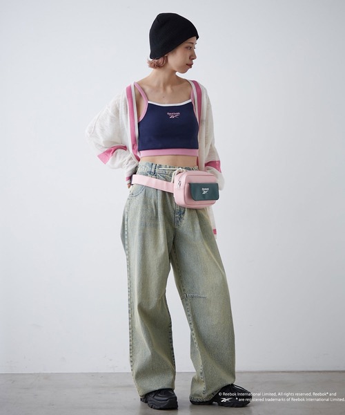 Reebok(リーボック)の「【Reebok/リーボック】別注配色ショートリブキャミソール(キャミソール・レディース・ホワイト/グリーン/ネイビー・MEDIUM)」の15枚目の写真