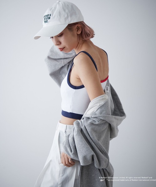 Reebok(リーボック)の「【Reebok/リーボック】別注配色ショートリブキャミソール(キャミソール・レディース・ホワイト/グリーン/ネイビー・MEDIUM)」の17枚目の写真