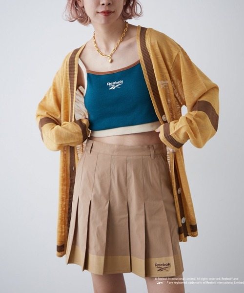 Reebok(リーボック)の「【Reebok/リーボック】別注配色ショートリブキャミソール(キャミソール・レディース・ホワイト/グリーン/ネイビー・MEDIUM)」の21枚目の写真