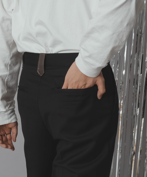 SELLE GLANT（セレグランテ）の「SEMI-FLARED TUCK WIDE PANTS/セミフレアタックワイドパンツ（スラックス・メンズ・ブラック/ダークブラウン・SMALL/MEDIUM/LARGE）」の18枚目の写真