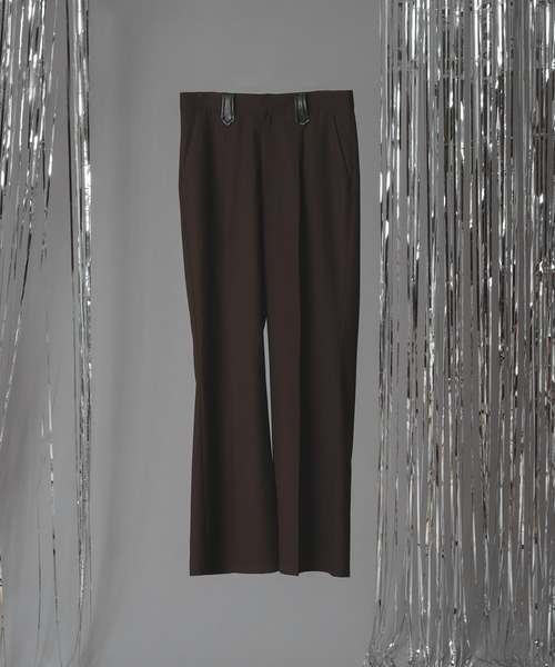 SELLE GLANT（セレグランテ）の「SEMI-FLARED TUCK WIDE PANTS/セミフレアタックワイドパンツ（スラックス・メンズ・ブラック/ダークブラウン・SMALL/MEDIUM/LARGE）」の22枚目の写真