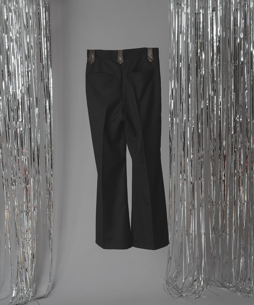 SELLE GLANT（セレグランテ）の「SEMI-FLARED TUCK WIDE PANTS/セミフレアタックワイドパンツ（スラックス・メンズ・ブラック/ダークブラウン・SMALL/MEDIUM/LARGE）」の20枚目の写真