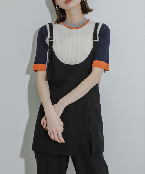 SENSE OF PLACE by URBAN RESEARCH(センスオブプレイスバイアーバンリサーチ)の「カラーブロッキングコンパクトセーター(ニット/セーター・レディース・ホワイト系その他/ブラック系その他/グレー系その他/グリーン系その他・ONE)」の11枚目の写真