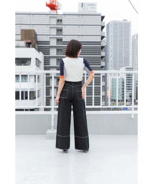 SENSE OF PLACE by URBAN RESEARCH(センスオブプレイスバイアーバンリサーチ)の「カラーブロッキングコンパクトセーター(ニット/セーター・レディース・ホワイト系その他/ブラック系その他/グレー系その他/グリーン系その他・ONE)」の20枚目の写真