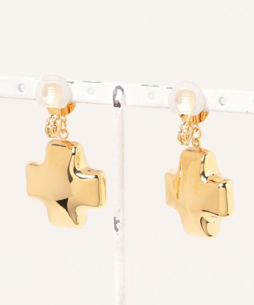 MOUSSY（マウジー）の「PUFFED CROSS CLIP イヤリング（イヤリング・レディース・ゴールド/シルバー・FREE）」の10枚目の写真