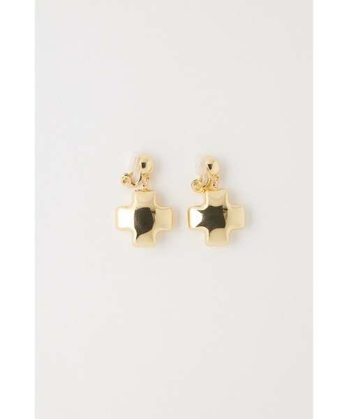 MOUSSY（マウジー）の「PUFFED CROSS CLIP イヤリング（イヤリング・レディース・ゴールド/シルバー・FREE）」の3枚目の写真