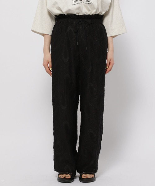 niko and...（ニコアンド）の「カッティングジャガードシアーパンツ（その他パンツ・レディース・グリーン/ブラック/アイボリー・FREE）」の13枚目の写真