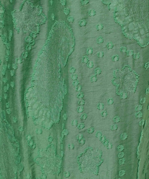 niko and...（ニコアンド）の「カッティングジャガードシアーパンツ（その他パンツ・レディース・グリーン/ブラック/アイボリー・FREE）」の4枚目の写真