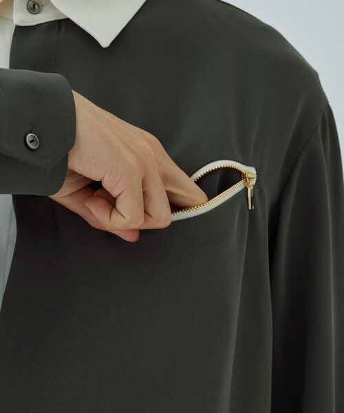 CULLNI STUDIOUS別注 BICOLOR SHIRT ブラック CULLNI（クルニ）の「STUDIOUS別注 BICOLOR SHIRT（シャツ