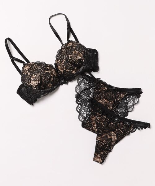 Absorle（アブソール）の「シュクレフラワー　ブラ&ショーツ&Tバック3点セット（ブラ&ショーツ・レディース・ホワイト/ブラック/ライトピンク・D75/D70/D65/C65/B75/B70/B65/F70/F65/E75/E70/E65/C75/C70/F75）」の10枚目の写真