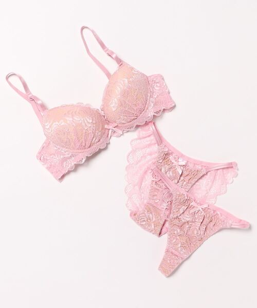 Absorle（アブソール）の「シュクレフラワー　ブラ&ショーツ&Tバック3点セット（ブラ&ショーツ・レディース・ホワイト/ブラック/ライトピンク・D75/D70/D65/C65/B75/B70/B65/F70/F65/E75/E70/E65/C75/C70/F75）」の12枚目の写真