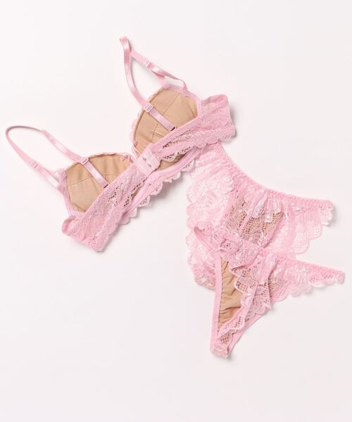 Absorle（アブソール）の「シュクレフラワー　ブラ&ショーツ&Tバック3点セット（ブラ&ショーツ・レディース・ホワイト/ブラック/ライトピンク・D75/D70/D65/C65/B75/B70/B65/F70/F65/E75/E70/E65/C75/C70/F75）」の13枚目の写真