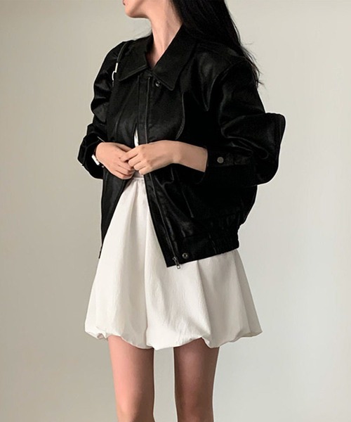 GLAMOROUS JANE(グラマラスジェーン)の「バックリボンバルーンキャミワンピース(ワンピース・レディース・ホワイト/ブラック・FREE)」の11枚目の写真
