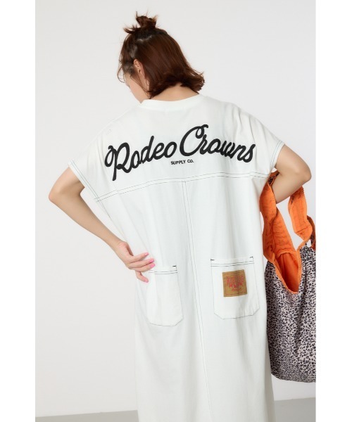 RODEO CROWNS WIDE BOWL（ロデオクラウンズワイドボウル）の「RCSカラーステッチロングワンピース（ワンピース・レディース・ブラック/ネイビー/オフホワイト・FREE）」の11枚目の写真