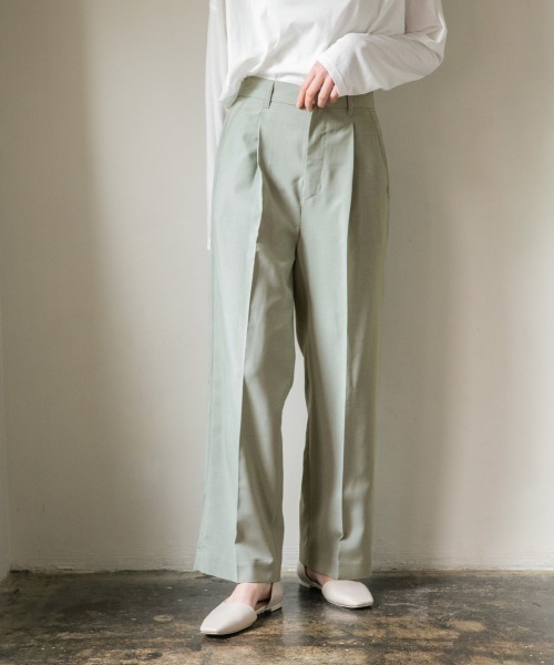 LOWRYS FARM（ローリーズファーム）の「ドライタッチスラックスパンツ（スラックス・レディース・ミント/イエロー/ブルー/アイボリー/ブラウン・マルチサイズ）」の4枚目の写真