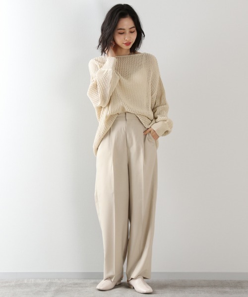 LOWRYS FARM（ローリーズファーム）の「ドライタッチスラックスパンツ（スラックス・レディース・ミント/イエロー/ブルー/アイボリー/ブラウン・マルチサイズ）」の6枚目の写真
