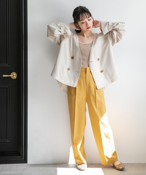 LOWRYS FARM（ローリーズファーム）の「ドライタッチスラックスパンツ（スラックス・レディース・ミント/イエロー/ブルー/アイボリー/ブラウン・マルチサイズ）」の16枚目の写真