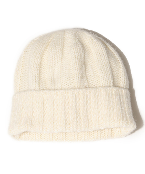 BEAMS PLUS（ビームスプラス）の「BEAMS PLUS / カシミヤリブワッチキャップ（ニットキャップ/ビーニー・メンズ・オフホワイト/チャコールグレー/ブラック/ワイン/ネイビー・ONE SIZE）」の2枚目の写真