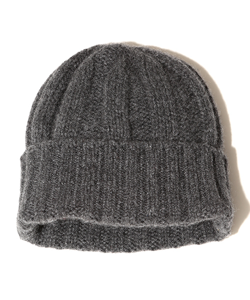 BEAMS PLUS（ビームスプラス）の「BEAMS PLUS / カシミヤリブワッチキャップ（ニットキャップ/ビーニー・メンズ・オフホワイト/チャコールグレー/ブラック/ワイン/ネイビー・ONE SIZE）」の3枚目の写真