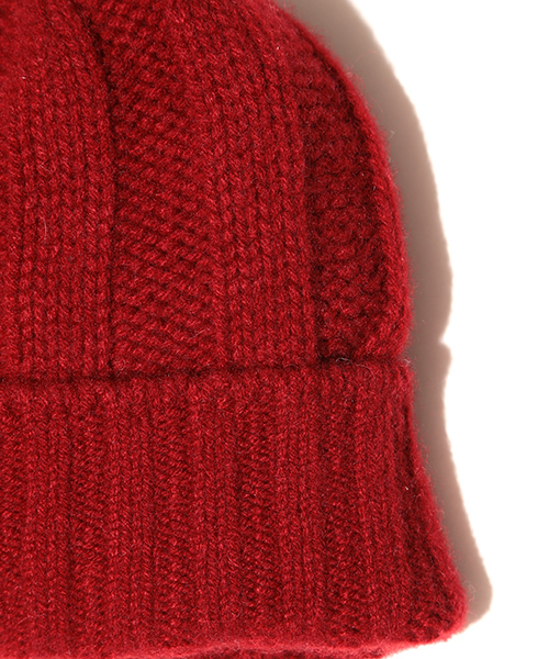 BEAMS PLUS（ビームスプラス）の「BEAMS PLUS / カシミヤリブワッチキャップ（ニットキャップ/ビーニー・メンズ・オフホワイト/チャコールグレー/ブラック/ワイン/ネイビー・ONE SIZE）」の9枚目の写真