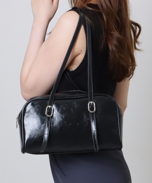 Lace Ladies（レースレディース）の「ロング ストラップ ボストン ショルダーバッグ（ボストンバッグ・レディース・ブラック/アイボリー・FREE）」の22枚目の写真