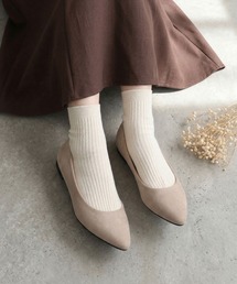 LIBERTYDOLL 幅広4E ポインテッドトゥフラット 走れる美脚パンプス