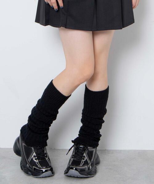 WEGO（ウィゴー）の「WEGO/メローレッグカバー（レッグウォーマー・レディース・オフホワイト/ブラック・FREE）」の3枚目の写真