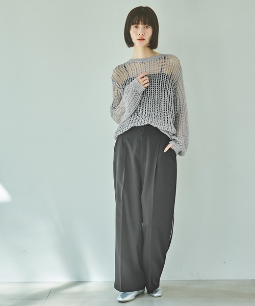 mokaページ セール】サイドラインスラックスパンツ / 131983（スラックス