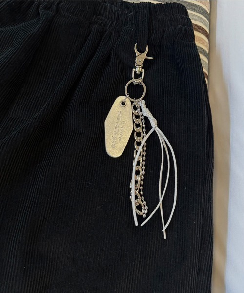 【セール】【BY ATTENTION】 ミックスチェーン リアルレザー キーリング（キーケース/キーアクセサリー）｜BY ATTENTION（バイアテンション）