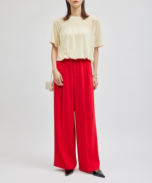 ROPE'（ロペ）の「シアーベロアトップス（Tシャツ/カットソー・レディース・オフホワイト/ブラック/ダークブラウン・FREE）」の10枚目の写真