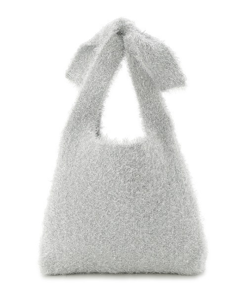 FRAY I.D（フレイアイディー）の「グリッターニットバッグ（ハンドバッグ・レディース・ピンク/その他/シルバー・FREE）」の4枚目の写真