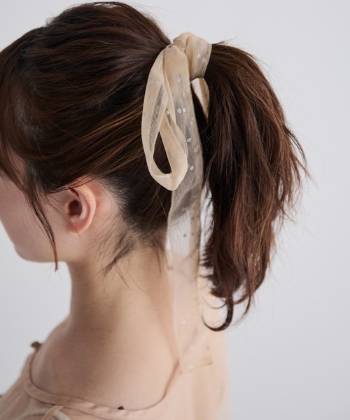 MERLOT(メルロー)の「ラメプリント2wayシアーブラウス(シャツ/ブラウス・レディース・ブラック/ベージュ・FREE)」の15枚目の写真