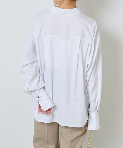新品未使用✨GALLARDAGALANTE シャツ ホワイト カウス　FREE セール】ベーシックオーバーシャツ（シャツ/ブラウス