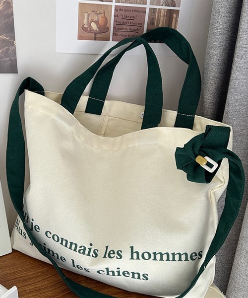Mayree（メイリー）の「【urge select】シンプル　バイカラー　デザイン　トートバッグ　ショルダーバッグ（ショルダーバッグ・レディース・グリーン/ピンク・FREE）」の4枚目の写真